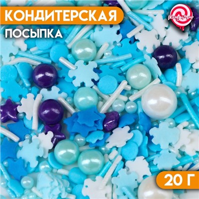 Новый год. Кондитерская посыпка "Зимние узоры", 20 г