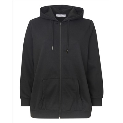 Schwarze Sweatjacke Kapuze