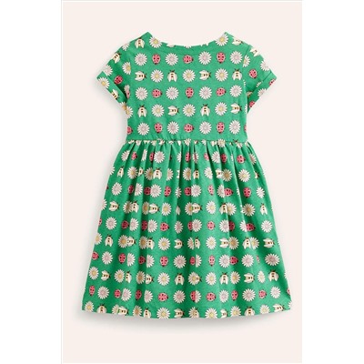 Boden Sunflower Short-sleeved Fun Jersey Dress