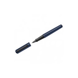 Ручка-роллер Faber-Castell "Hexo" черная, 0,7мм, шестигран., синий корпус, инд. карт. упаковка