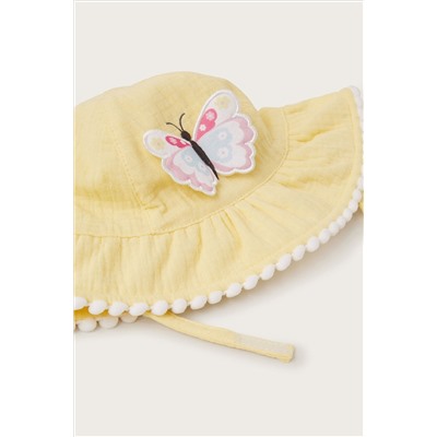 Monsoon Baby Yellow Butterfly Bucket Hat