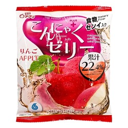 Желе конняку со вкусом яблока Yukiguni Aguri, Япония, 96 г (16 г*6шт) Акция