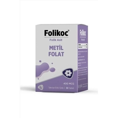 Folikoc Folik Asit Metilfolat 30 Tablet