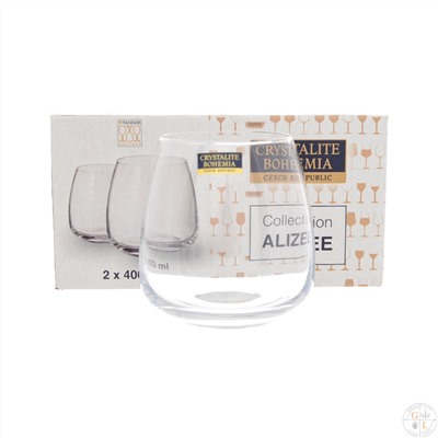 Набор стаканов для виски Crystalite Bohemia Anser/Alizee 400 мл (2 шт)