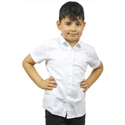 Белая рубашка для мальчика с коротким рукавом ÇG-ASG123
