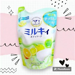 Молочное увлажняющее жидкое мыло для тела с цитрусовым ароматом «Milky Body Soap» 400 мл