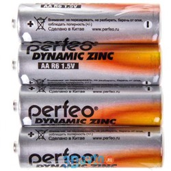 Батарейка AA PERFEO R6 4SH Dinamic Zinc солевая комплект 4шт