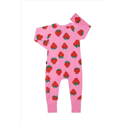 Bonds Red Strawberry Fruit Print Zip Sleepsuit