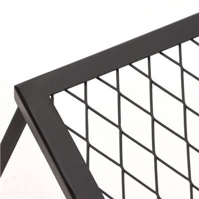 Решетка-подставка для костра, черная, толщина металла 2 мм, 55 х 33 х 18 см
