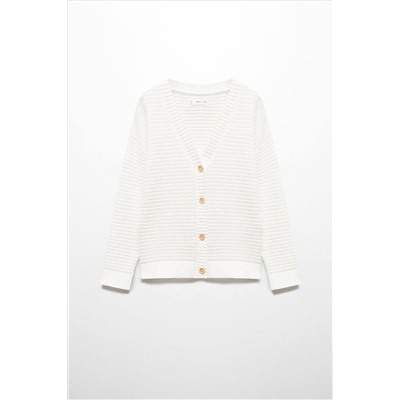 Mango Button Knit Cardigan