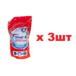 Sionell Гель для стирки 1л Для цветного белья 3шт