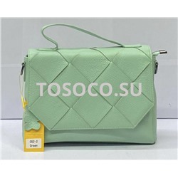 052-2 green сумка Wifeore натуральная кожа 19х27х9