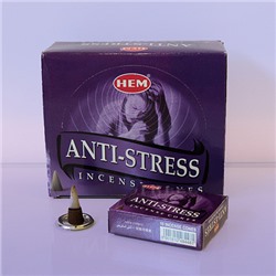 Благовония конусы HEM Anti Stress уп-12шт