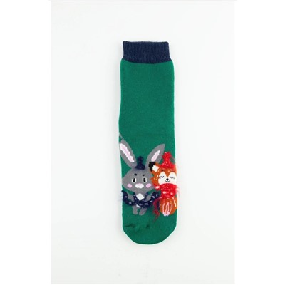 Набор из 3 детских противоскользящих носков Bross Rabbit Fox