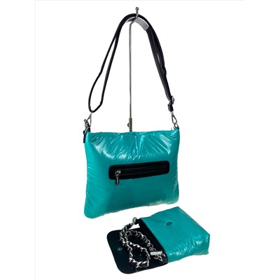 Cтильная женская сумка-шоппер из водооталкивающей ткани, цвет бирюза