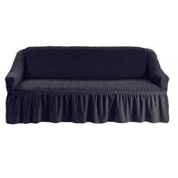 Чехол на трехместный диван, темно-серый