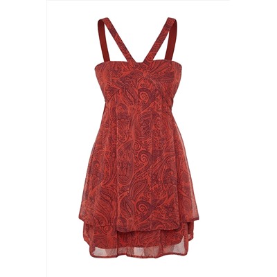 Платье с красным воротником TWOSS23EL02388