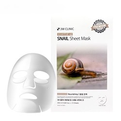 3W CLINIC ESSENTIAL UP SNAIL SHEET MASK Тканевая маска для лица с муцином улитки 25мл