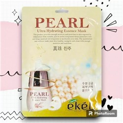 [EKEL] Маска тканевая с экстрактом жемчуга, PEARL Ultra Hydrating Essence Mask 25 мл