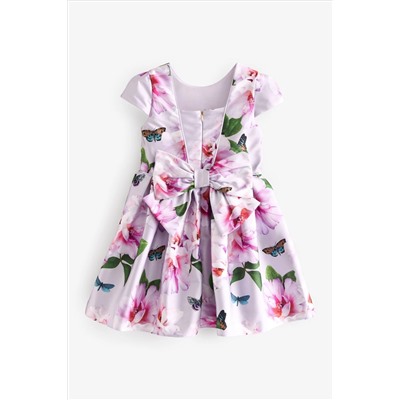 Baker by Ted Baker Lilac Purple Floral Satin Dress