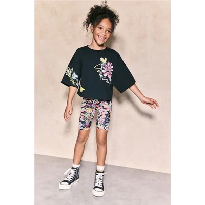 T-Shirt And Cycling Shorts Set (3-16yrs)