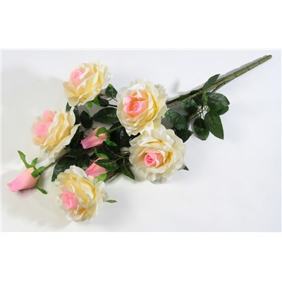 Ветка розы "Вега" 5 цветков 3 бутона
