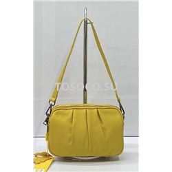 017-2 yellow сумка Wifeore натуральная кожа 14х22х5