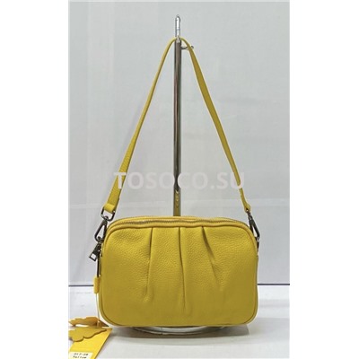 017-2 yellow сумка Wifeore натуральная кожа 14х22х5