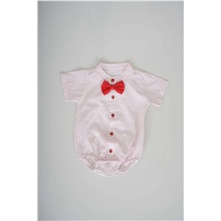 Хлопковая рубашка с короткими рукавами и галстуком-бабочкой для маленьких мальчиков MNKKDS-2003