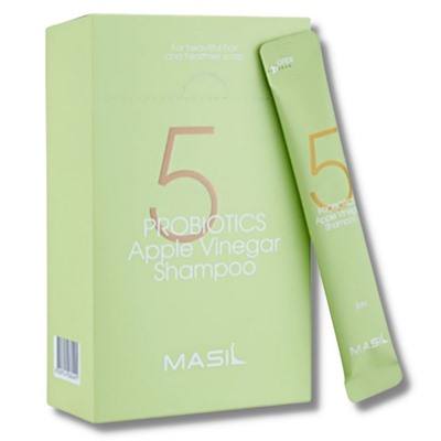 Masil Шампунь для волос от перхоти с яблочным уксусом / 5 Probiotics Ap***ple Vinegar Shampoo, 20 шт. х 8 мл