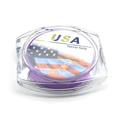 Резинка для браслетов (спандекс) сечение 0,6мм, катушка 25м, цв.фиолетовый