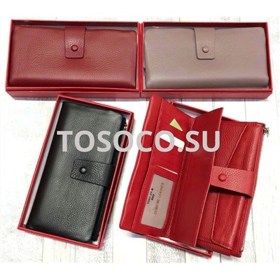 1002-37 кошелек женский GENUINE LEATHER натуральная кожа 19,5х9