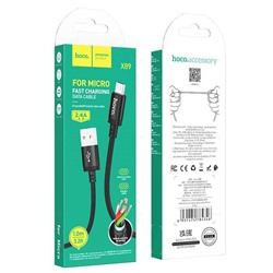 Кабель USB - Micro HOCO X89 (черный) 1м