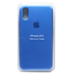 Силиконовый чехол для Айфон XS - (Ярко-Голубой)