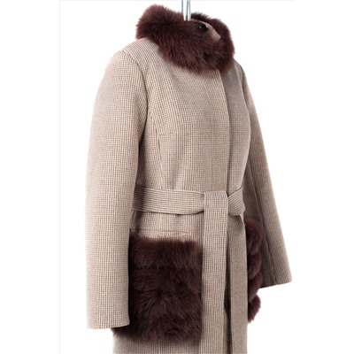 02-2948 Пальто женское утепленное (пояс)