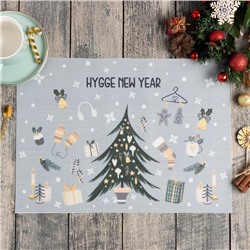 Новогодняя салфетка на стол Hygge New Year ПВХ, 40х29 см