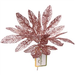 Ветка декоративная "Сказочный листопад" 25 см, Розовое золото