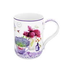 Кружка 400 мл 11,5*7,5*10,5 cм "Лаванда" NEW BONE CHINA