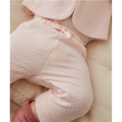 PANTALON DE JOGGING BÉBÉ ROSE EN COTON RECYCLÉ