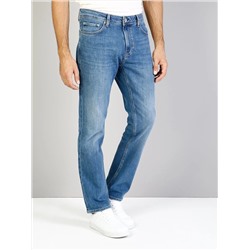 045 Синие мужские джинсовые брюки стандартного кроя со средней талией David 045