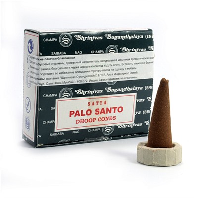 Благовония конусы Satya Palo Santo dhoop cones уп-12шт