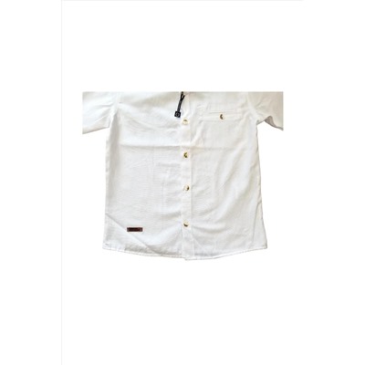 Хлопковая рубашка с воротником для мальчика 23MGMKE429