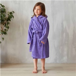 Халат махровый детский, размер 28, цвет фиолетовый, 320 г/м2, хлопок 100% с AIRO