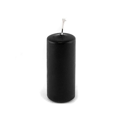 Свеча пеньковая, 6х12 см, черная