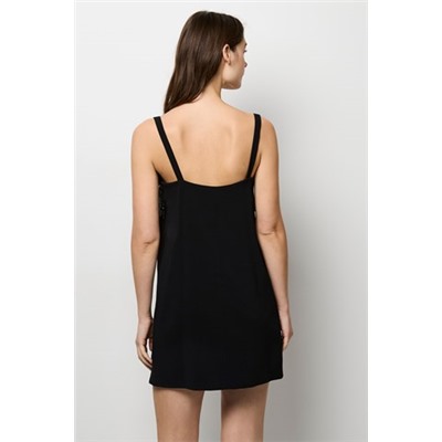 Vestido recto - Negro