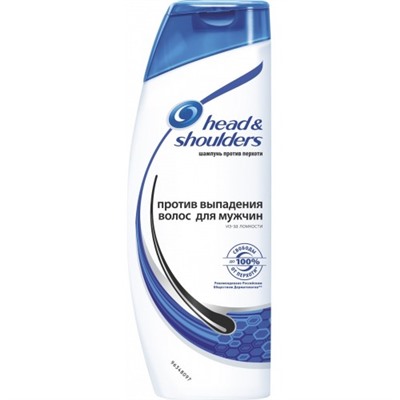 Шампунь для волос Head and Shoulders (Хед Энд Шолдерс) Против выпадения волос для мужчин, 400 мл