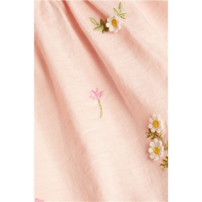 Monsoon Baby Pink Embroidered Broderie Dress