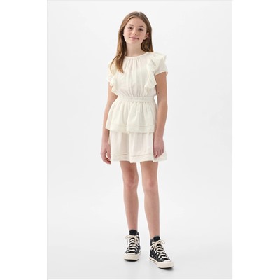 Gap Short Sleeve Ruffle Dress (4-13yrs)