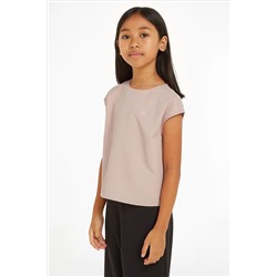 Calvin Klein Pink Seersucker Woven Top