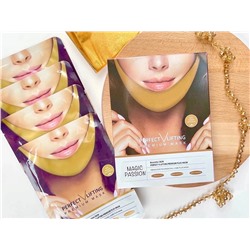 Подтягивающая лифтинг-маска для области подбородка и щёк Magic Passion Perfect V Lifting Premium Mask Gold (упаковка 5шт)